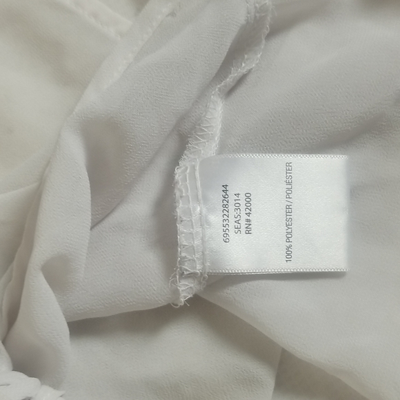 🖤4 for $25 Bongo Size Small Neon Aztec Collar Sheer White Button Down Top - Picture 17 of 17